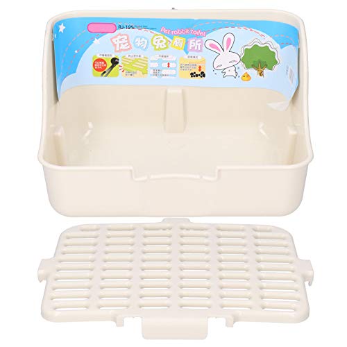 FECAMOS Haustier Toilette Meerschweinchen Katzentoilette Hase Katzentoilette Kaninchen Toilette Katzentoilette Katzentoilette für Kaninchen Golden Hamster(White) von FECAMOS