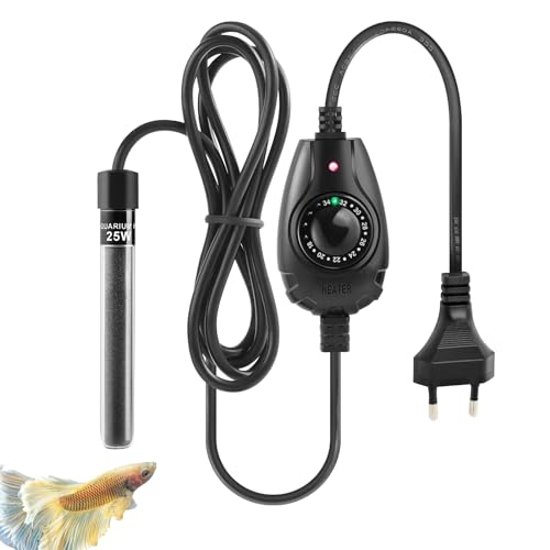 FEDOUR 15W/25W/35W Mini Aquarium Heizung Tauchbare kleine Aquarienheizung für 1-30L Aquarium, Fischschalen, Nano Aquarium,Betta Aquarium Heizstab mit externem Temperaturregler von FEDOUR