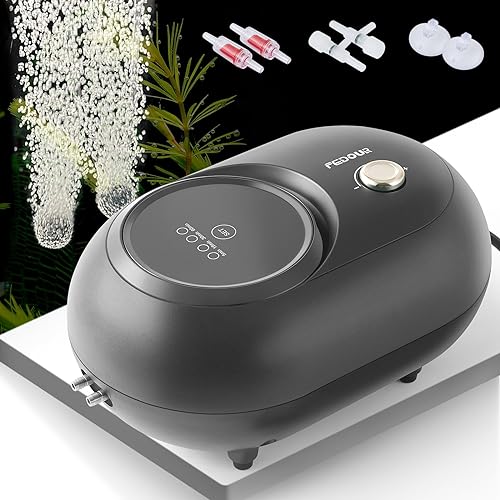 FEDOUR 6W Aquarium Luftpumpe mit Ozon, Leistungsstarke Einstellbare Sauerstoffpumpe für Aquarien bis zu 1200L, Leiser Aquarium-Luftsprudler FEDOUR 6W Aquarium Luftpumpe mit Ozon, Leistungsstarke Einstellbare Sauerstoffpumpe für Aquarien bis zu 1200L, Leiser Aquarium-Luftsprudler von FEDOUR