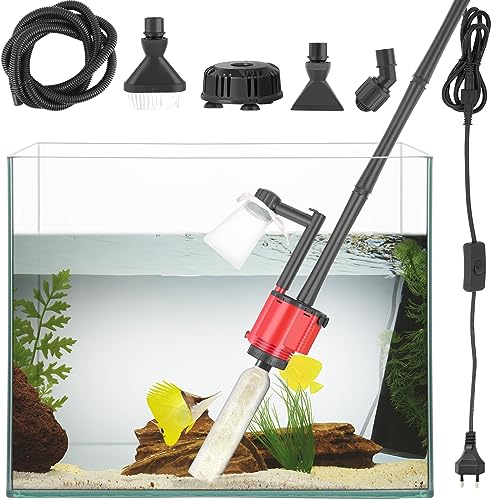 FEDOUR Aquarium-Kiesreiniger, Multifunktioneller elektrischer Aquarium-Wasserwechsler, herausnehmbarer Vakuum-Sandwäscher, Algenreiniger, Wasserdusche-Set von FEDOUR