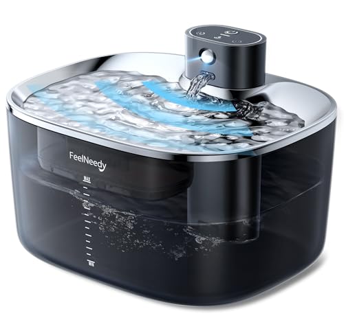FEELNEEDY 4L Trinkbrunnen für Katze Kabellos, Katzenbrunnen Kabellos mit Bewegungsmelder, 4000 mAh Akku Katzentrinkbrunnen, Tablett aus Edelstahl FEELNEEDY 4L Trinkbrunnen für Katze Kabellos, Katzenbrunnen Kabellos mit Bewegungsmelder, 4000 mAh Akku Katzentrinkbrunnen, Tablett aus Edelstahl von FEELNEEDY
