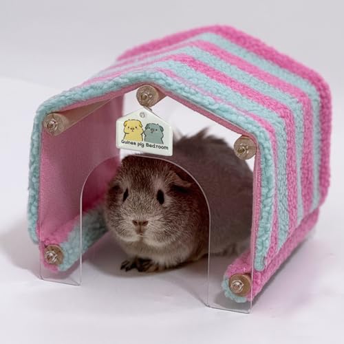 Meerschweinchenversteck Frettchenkäfig Zubehör Tunnelschlauch für Ratte Hamster Igel Chinchilla Eichhörnchen Samll Tiere Transparent Haus Versteck Fleece Versteck Bett Hängematte Bett für von FEGPIG