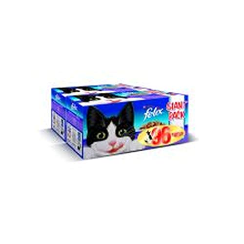 Felix Erwachsene Katze Nass Nahrungsbeutel - 96 Pouches von Felix