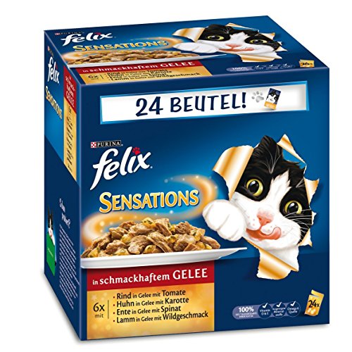 Felix | Sensations Köstliche Fleischauswahl in Gelee | 4 x 24 x 100 g von Felix