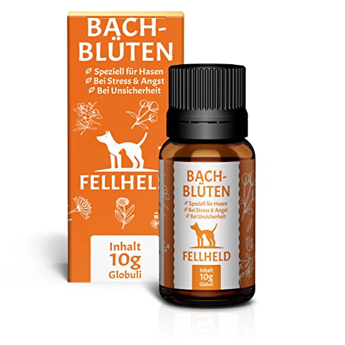 FELLHELD Bachblüten für Hasen und Kaninchen | Natürliches Beruhigungsmittel | Originalmischung mit der Lernblüte Bleiwurz zur Beruhigung und Entspannung von FELLHELD