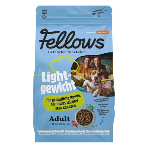 Fellows Lightgewicht Trockenfutter für Hunde – Kalorienreduziertes Hundetrockenfutter mit Insektenprotein, unterstützt Gewichtsmanagement, ideal für weniger aktive Hunde (2 kg) von FELLOWS