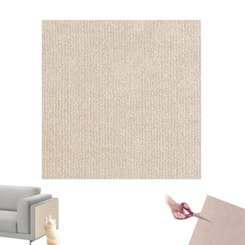 FENGCHUANG 30×30CM Katzen Kratzbrett, Khaki Kratzteppich Katze, DIY Katzen Kratzmatte, Kann Zugeschnitten Werden Kratzmatte, für Sofas, Wände, Tische, Betten, Türrahmen, Stuhlbeine von FENGCHUANG