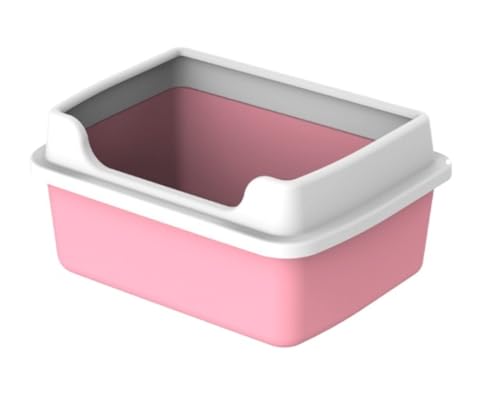 FENGJISUN Katzentoilette Katzenklo Abnehmbare Katzentoilette Mit Hohen Seitenwänden, Katzentoilette Mit Rahmen Für Kaninchen Und Kleintiere Katzen Zubehör(Pink) von FENGJISUN