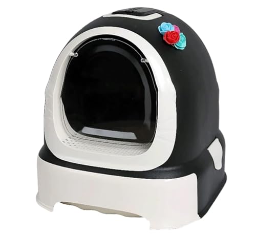 FENGJISUN Katzentoilette Katzenklo Geschlossene Katzentoilette Mit Spritzschutz, Deckel Und Katzenstreuschaufel, Katzentoilette Mit Großer Schublade Für Katzen Katzen Zubehör(Black) von FENGJISUN