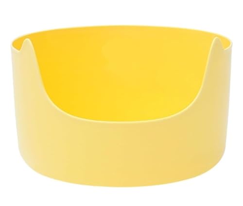 FENGJISUN Katzentoilette Katzenklo Große Katzentoilette, Spritzschutz, Offene Katzentoilette, Leicht Zu Reinigen, Keine Installation Erforderlich, Für Kätzchen Katzen Zubehör(Yellow) von FENGJISUN