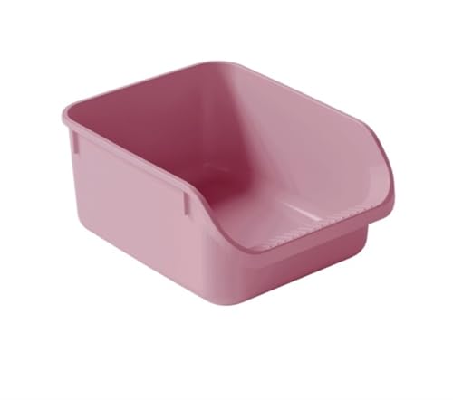 FENGJISUN Katzentoilette Katzenklo Kätzchentoilette, Heimtierbedarf, Hochseitiges Spritzschutz, Tragbare Katzentoilette, Sandkasten Katzen Zubehör(Pink) von FENGJISUN