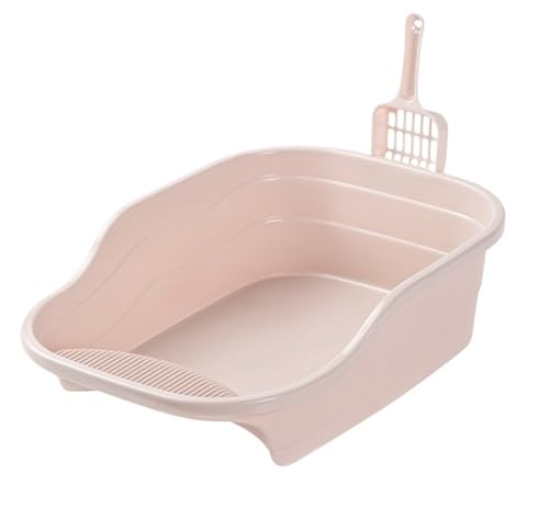 FENGJISUN Katzentoilette Katzenklo Katzentoilette Mit Hohen Seitenwänden, Katzentoilette Für Kätzchen, Tragbare Katzentoilette Für Kaninchen, Welpen Und Katzen Katzen Zubehör(Pink) von FENGJISUN