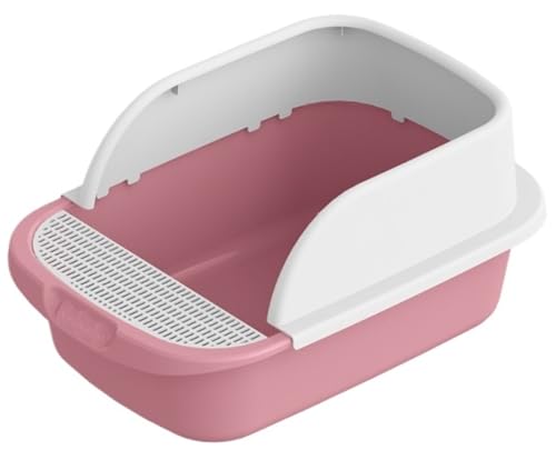 FENGJISUN Katzentoilette Katzenklo Katzentoiletten Für Hauskatzen Mit Rahmen Katzentoilette Mit Schaufel Katzentoilette Katzentoilette Katzen Zubehör(Pink) von FENGJISUN