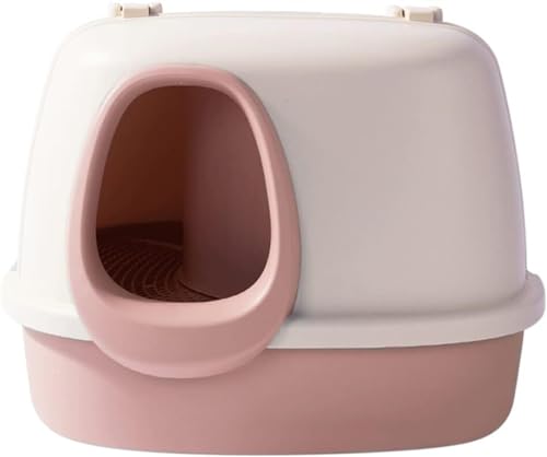 Katzentoilette Katzenklo Vollständig Geschlossene Katzentoilette, Hält Gerüche Zurück Und Verhindert Das Austreten Von Urin Und Streu. Leicht Zu Reinigende Katzentoilette. Katzen Zubehör(Pink) von FENGJISUN