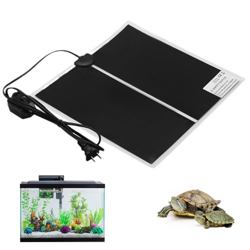 FENGQ Heizmatte Terrarium, 14W Reptil Heizmatte, Terrarium Heizmatte, Wärmematte für Reptilien mit Temperaturregelung für Reptilien Eidechse Gecko Schlangen Schildkröte Spinne Aquarium, 28 * 28cm von FENGQ