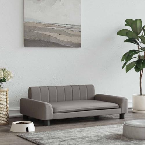 FENLAX Hundesofa Bequeme Haustierbett Hundecouch Welpenbett Haustiersofa Hundehütte für Große Mittelgroße Hunde Elegante Design Modernes und Elegantes Design Taupe 90x53x30 cm FENLAX Hundesofa Bequeme Haustierbett Hundecouch Welpenbett Haustiersofa Hundehütte für Große Mittelgroße Hunde Elegante Design Modernes und Elegantes Design Taupe 90x53x30 cm von FENLAX