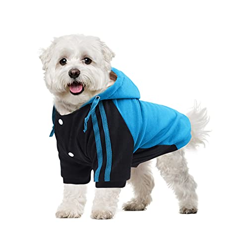 FEimaX Hunde-Kapuzenpullover, warmer Mantel für mittelgroße und große Hunde, Haustierkleidung, Outdoor-Bekleidung, Welpen, Kapuzenpullover, T-Shirt aus Baumwolle, mit Loch für Geschirr von FEimaX