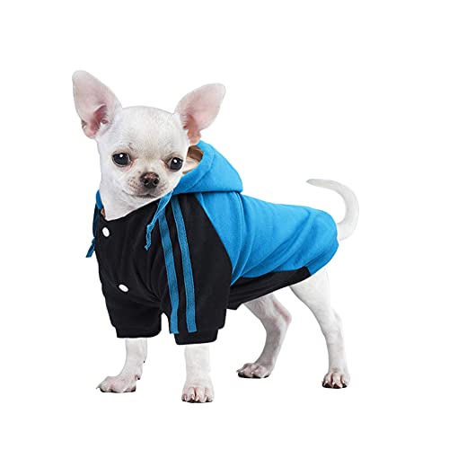 FEimaX Hundemantel Hunde Warme Hoodies Haustier Kleidung Verstellbare Kapuzenpullover für Kleine Mittelgroße Hunde Welpen Jacke Hund Sweatshirt für Winter von FEimaX