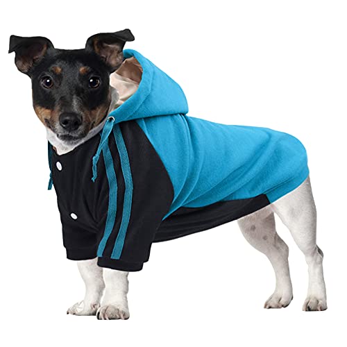 FEimaX Hundemantel Hunde Warme Hoodies Haustier Kleidung Verstellbare Kapuzenpullover für Kleine Mittelgroße Hunde Welpen Jacke Hund Sweatshirt für Winter von FEimaX