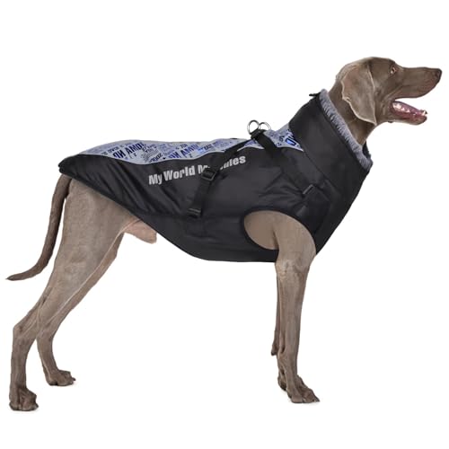 FEimaX Hundemantel Winterjacke für Hunde, Hundejacke Wasserdicht mit Weiche Plüsch Winter Warme Mantel Reflektierend Welpen Weste Haustier Kleidung für kleine Mittlere Große Hunde von FEimaX