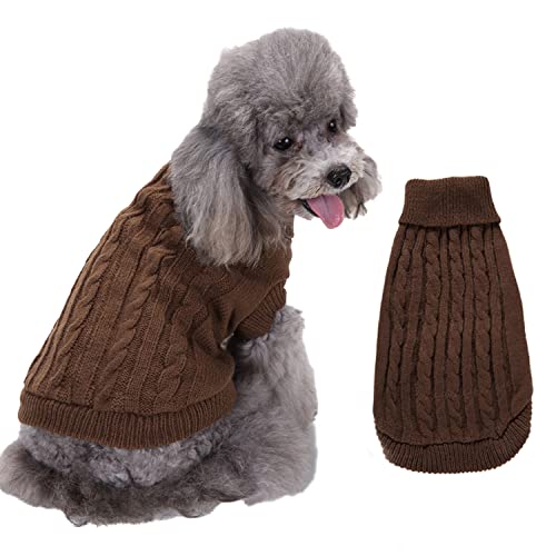 FEimaX Hundepullover Haustier Katze Hund Pullover Winter Warmer Sweater für Kleine Mittelgroße und große Hunde Katzen Welpen Strickpullover Kleidung Mantel Kostüm von FEimaX