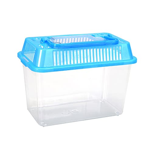 Kleiner Tank Aquarium, tragbare Fischschale Tank, Aquarium, tragbarer Kunststoff-Aquarium for Schildkröten und Zierfische(Blue) von FFENFRYOU