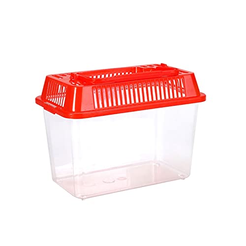 Kleiner Tank Aquarium, tragbare Fischschale Tank, Aquarium, tragbarer Kunststoff-Aquarium for Schildkröten und Zierfische(Red) von FFENFRYOU