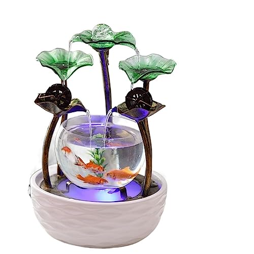 Kleiner Tank Aquarium, tragbare Fischschale Tank, Fisch tank Wohnzimmer Desktop Kleine Fisch Tank Aquarium Super Weiß Glas Gold Fisch Tank Wasser von FFENFRYOU