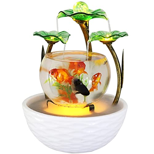 Fischglasvase, kreatives Glas-Keramik-Aquarium, ökologische Landschaftsgestaltung, Wohnzimmer, kleiner Schreibtisch, faule Goldfisch-Aquarium, kleines Aquarium, Starter-Set von FFFSDQAAAAGTTY