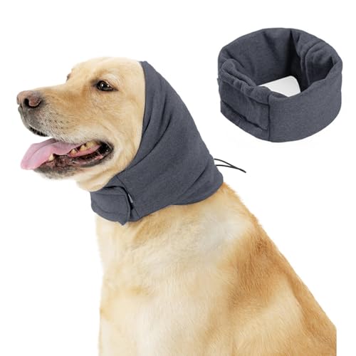 FFWTPY Beruhigende Ohrenschützer für Hunde Mütze Winter Gehörschutz Hund Casque Pour Chien Katzen Ohrenschützer Warm Haustier Schal Hund Beruhigender Hoodie Leise Ohren für Hunde(L) von FFWTPY