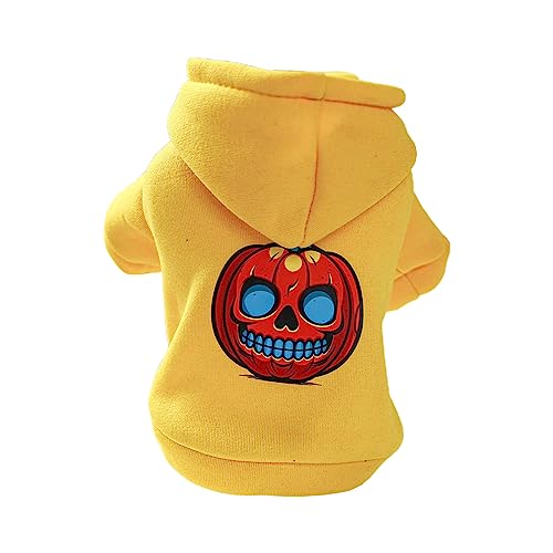 Bedrucktes Sweatshirt für Haustiere, modisches Kapuzenpullover-Party-Kostüm für Welpen, Halloween-Pullover, atmungsaktive Kleidung, Welpen-Outsuit von FGDTREE