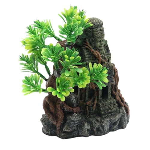 FGDTREE Zarte Aquarien Landschaft Ancient House Terrarium Landschaft Garnelenhaus Statue Aquarien Lebensraum Dekore von FGDTREE