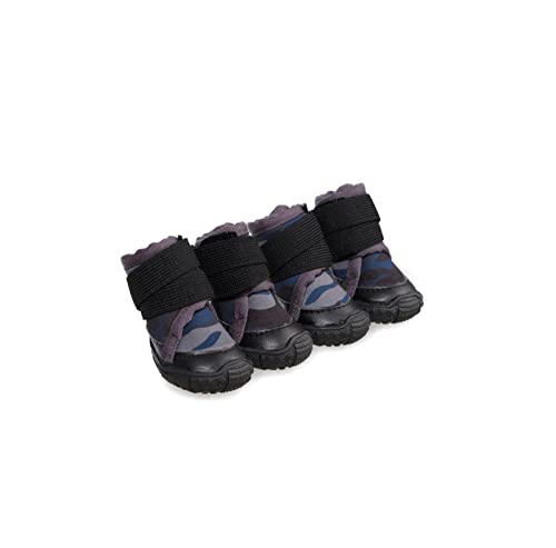 FGVHJOJXA Hundeschuhe Schuhe for Hunde Anti-Rutsch-Sohle Hundeschuhe Atmungsaktive Hundeschuhe for kleine mittelgroße Hunde, Rutschfester Pfotenschutz for Welpen(Color:Camouflage Blue,Size:2XL) von FGVHJOJXA