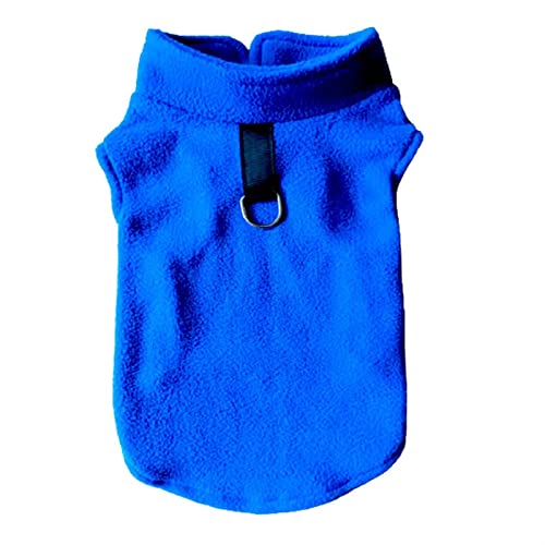 FGVHJOJXA Weiche Fleece-Hundekleidung for kleine Hunde, Frühling, Sommer, Welpen, Katzen, Weste, Shih Tzu, Chihuahua, Kleidung, französische Bulldogge, Jacke, Mops, Mäntel(Color:Dark Blue,Size:X-Large von FGVHJOJXA