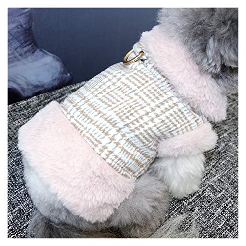 FGVHJOJXA Winter-Hundegeschirr Vest Jacke Jacke verdicken warme Haustier-Kleidung Kleine Hunde-Bekleidung(Color:Beige,Size:M) von FGVHJOJXA