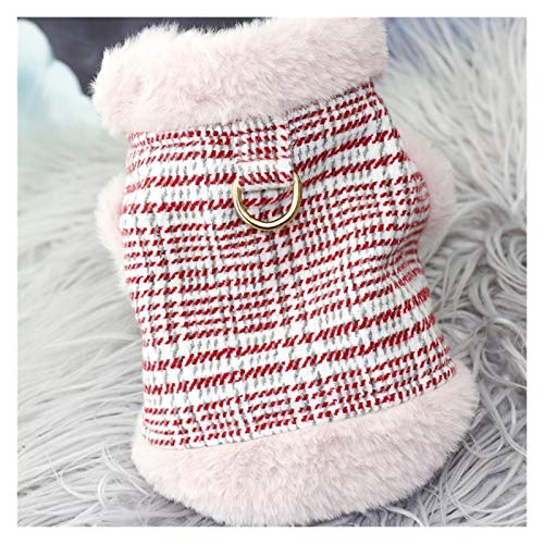 FGVHJOJXA Winter-Hundegeschirr Weste-Mantel-Jacke verdickte warme Hundekleidung Welpen-Kleidung Katze-Mantel-Mantel-Winter-warme Kleidung(Pink,Medium) von FGVHJOJXA