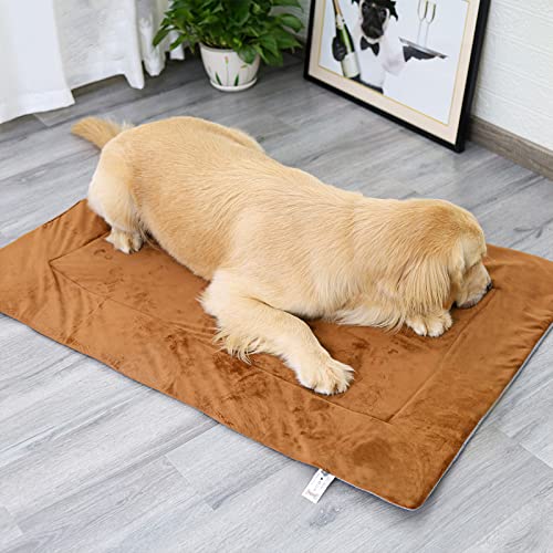 FGYZYP Selbstheizende Haustiermatte zum Schlafen, 61 x 91,4 cm, wasserdicht, weich, für Katzen und Hunde, atmungsaktiv, bequem, Kissen für den Winter, für große und mittelgroße Hunde und Katzen von FGYZYP