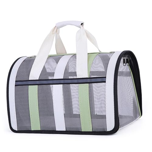 FIDFDID Transport Bag for Cat/Dog Pet Bag Foldable Robust Pet Breathable Transport Bag Pet Carrier, for Medium/Small Pets on The Plane (L,Avocado Green) von FIDFDID