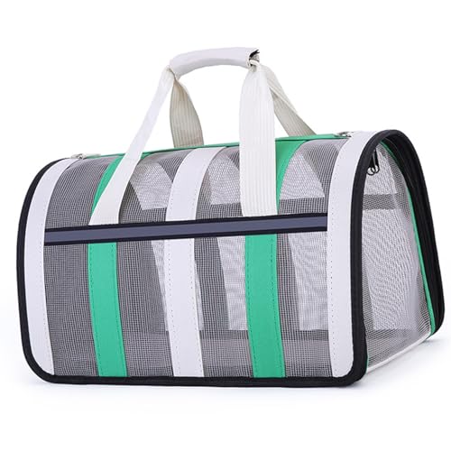 FIDFDID Transport Bag for Cat/Dog Pet Bag Foldable Robust Pet Breathable Transport Bag Pet Carrier, for Medium/Small Pets on The Plane (L,Grass Green) von FIDFDID