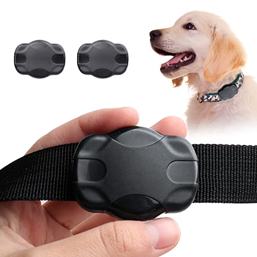 2er-Pack AirTag-Hundehalsband, wasserdichte Halterung, extrem langlebig, passend für Halsbänder aller Breiten, 360°-All-Inclusive-AirTag mit Anti-Lost-Schrauben von FIDWALL