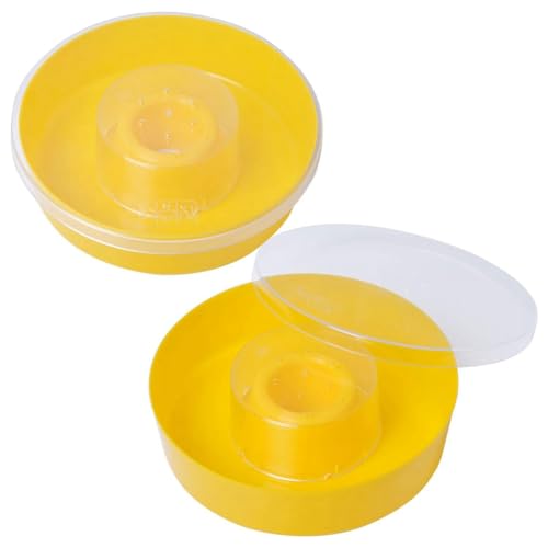 FIGGRITID Hive Round Hive Top Water Feeder Trinknapf für Bienentrink- und Imkereibedarf (2er-Pack) von FIGGRITID