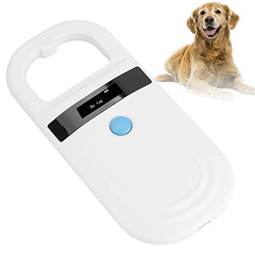 FILFEEL Pet Microchip Scanner, wiederaufladbarer Tierchip-ID-Leser Pet Tag Scanner FDX-B (ISO11784 / 11785) EMID Pet Microchip Reader (weiß) von FILFEEL