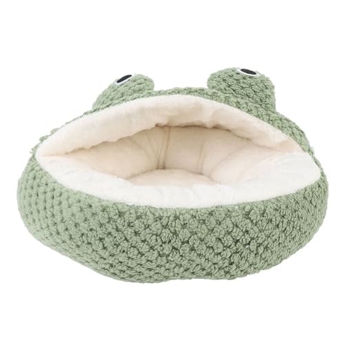 Warmes, Weiches, Flauschiges Haustier-Couchbett in Froschform, Bequemes, Entspannendes Katzen-Sofabett, Verbessern Sie den Bezaubernden Look Ihres Haustieres mit Niedlichem von FILFEEL