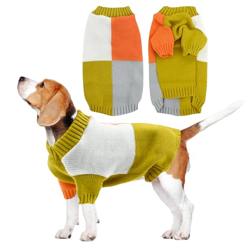 Hundepullover Kleine Hunde,Warm Hundepullover,Kleine Hund Rollkragen,Pullover Hund mit Beinen,Farbblockierung Hunde Pullover,Winter Hundepullover für Kleine Hunde (Mix C) von FILOEEX