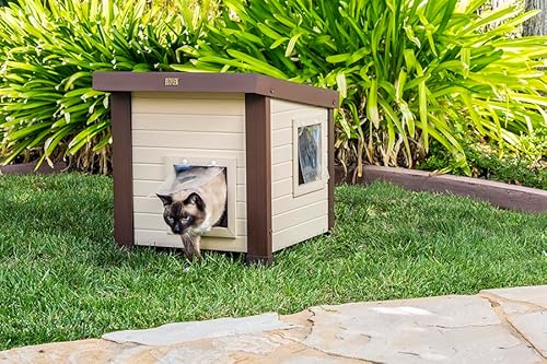 Katzenhaus Noa - Indoor/Outdoor - Hergestellt aus ECOFLEX - Katzenhaus mit Katzenklappe von FINCA CASAREJO