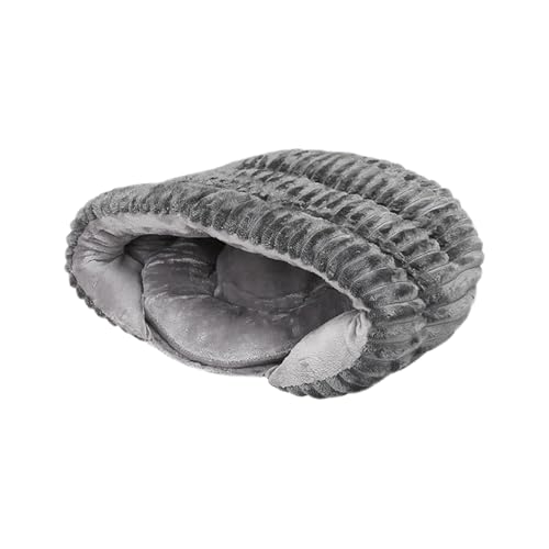 Katzenbett Höhle, Katzenschlafsack, Mini Verdickte Warme Pantoffel-Form Geschlossene Herbst Winter Kätzchen Nest Katzennest Bett für Kleintiere von FINLALO