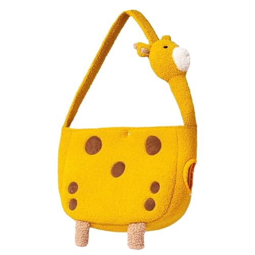 Katzentragetasche, weich, Haustier-Reisetasche, Herbst und Winter, Giraffe, Tierform, Ausflug, warme Crossbody-Katzentasche, Katzenrucksack, Tragetasche für kleine Hunde, Katzen (L) von FINLALO