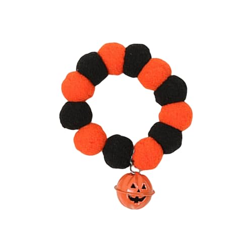 FIRSTXIU Halsband Hundehalsband Pompons Halsband Halskette Halloween Haustier Halsschmuck Versorgung Pompons Halskette Partyzubehör von FIRSTXIU