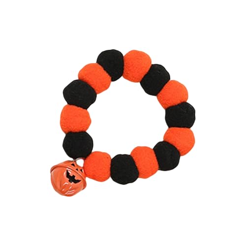 FIRSTXIU Halsband Hundehalsband Pompons Halsband Halskette Halloween Haustier Halsschmuck Versorgung Pompons Halskette Partyzubehör von FIRSTXIU