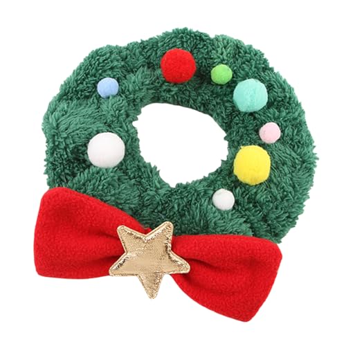 FIRSTXIU Haustier Halstuch Einzigartige Schleife Für Kleine Bis Große Hundehalsbänder Weihnachts Bowknot Stern Haustier Weihnachtskostüm von FIRSTXIU